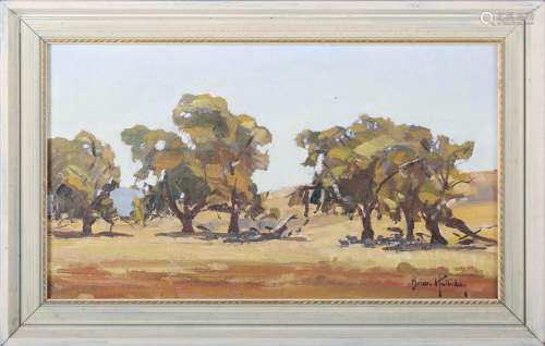 Brian Halliday - Landscape with Trees, probably Wanaka, New ...