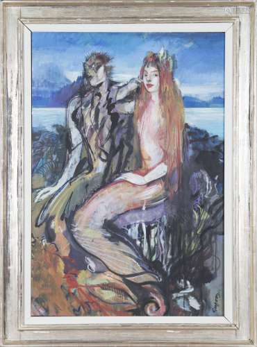 Geoffrey Humphries - Portrait of Ginger Gilmour as a Mermaid...
