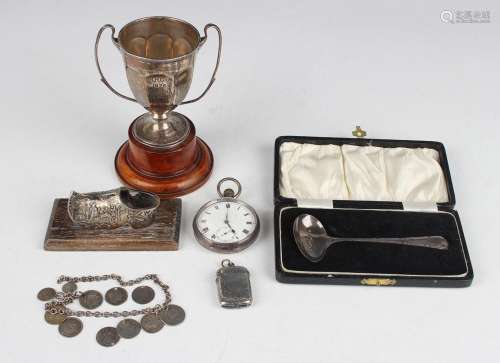 A George V small silver trophy cup, Birmingham 1925 by Adie ...