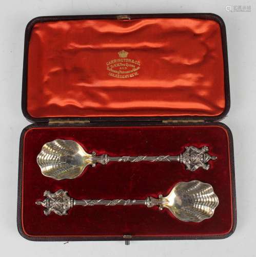A pair of late Victorian The Salters Company silver spoons, ...