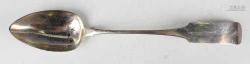 A George III Irish silver Fiddle pattern gravy spoon, Dublin...