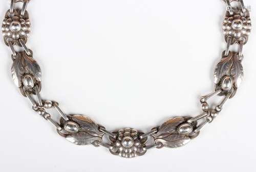 A Georg Jensen silver necklace, designed by Georg Jensen, as...