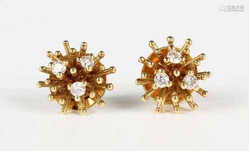 A pair of Jane Sarginson 'Star' collection 18ct gold and dia...