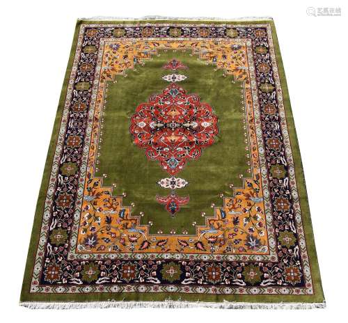 A TABRIZ CARPET, SIGNED BY MASTER WEAVER JAVADZAHED, approxi...