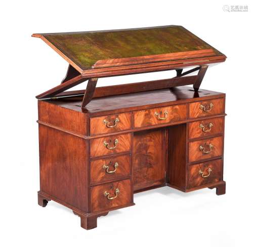 A GEORGE III MAHOGANY DESK, IN THE MANNER OF GILLOWS, CIRCA ...