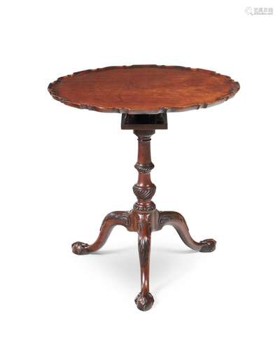 A GEORGE III MAHOGANY TRIPOD TABLE, CIRCA 1760