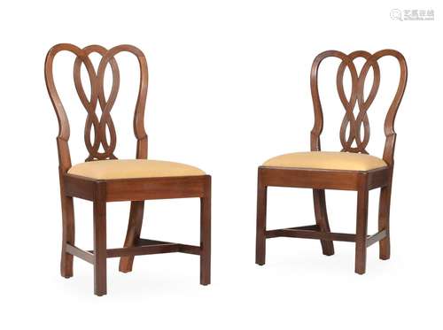 A PAIR OF GEORGE III MAHOGANY CHAIRS, THIRD QUARTER 18TH CEN...