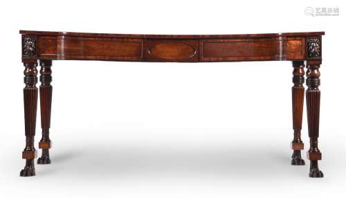 A REGENCY MAHOGANY SERVING TABLE, IN THE MANNER OF GEORGE SM...