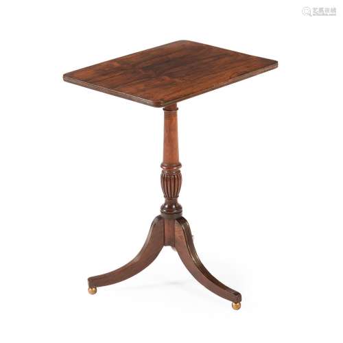 Y A REGENCY ROSEWOOD AND BRASS STRUNG TRIPOD WINE TABLE, IN ...