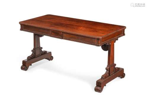 Y A GEORGE IV ROSEWOOD LIBRARY OR CENTRE TABLE, IN THE MANNE...
