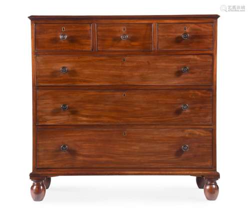A REGENCY MAHOGANY CHEST OF DRAWERS, BY GILLOWS, CIRCA 1815