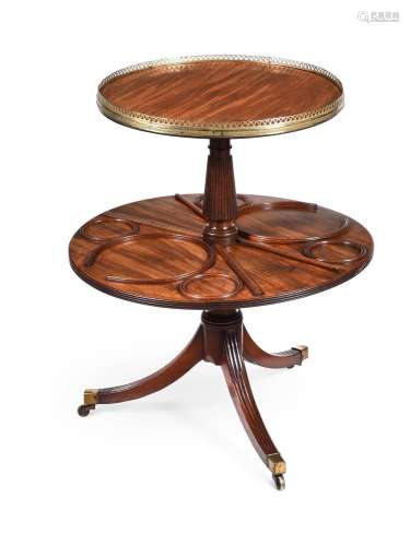 A REGENCY MAHOGANY DUMB WAITER, ATTRIBUTED TO GILLOWS, CIRCA...