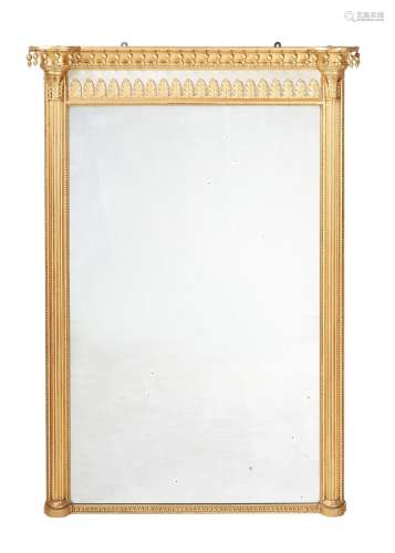 A PAIR OF REGENCY GILTWOOD AND CREAM PAINTED MIRRORS, CIRCA ...