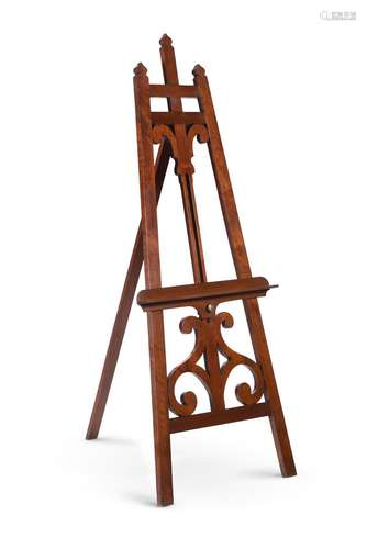 A VICTORIAN MAHOGANY GALLERY EASEL, SECOND HALF 19TH CENTURY