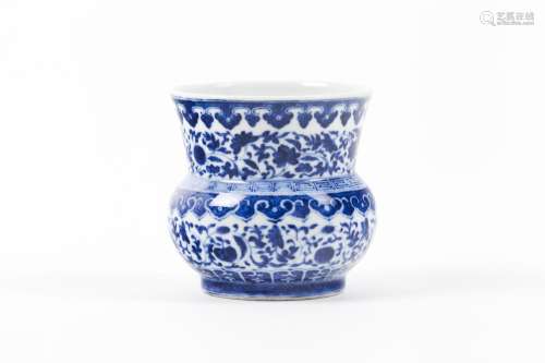 A Ming style blue and white leys jar, zhadou