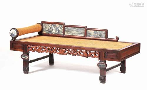 A Chinese hongmu opium bed