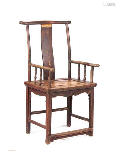 A stained-elm official's 'hat chair'