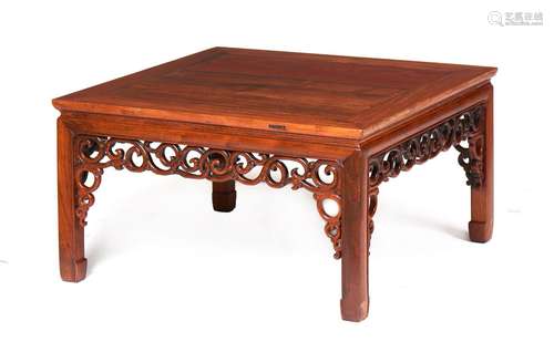 A Chinese hardwood low table