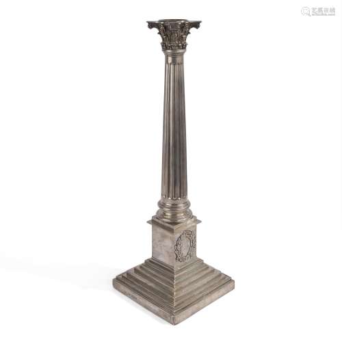 Modello di lampada a colonna in argento, Londra seconda metà...