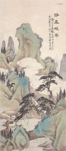 1855～1919 黄山寿 浮岚暖翠 镜心 纸本设色