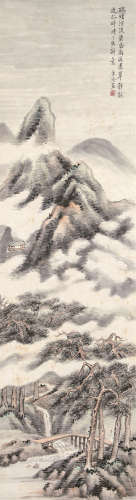 1919～1986 唐澄 山水 立轴 纸本设色