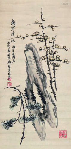 1893～1977 马寿华 指画梅花 镜心 纸本设色
