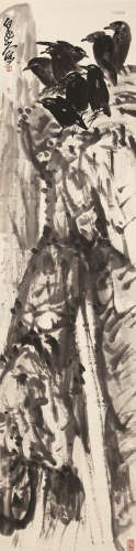 1867～1938 王震 群鸟 立轴 纸本水墨