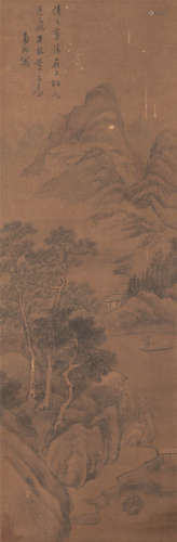1805～1878 张士保 山水 立轴 绢本设色