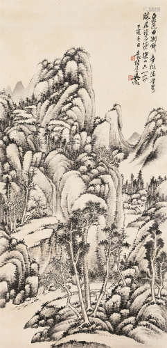 1878～1949 吴待秋 山水 立轴 纸本水墨