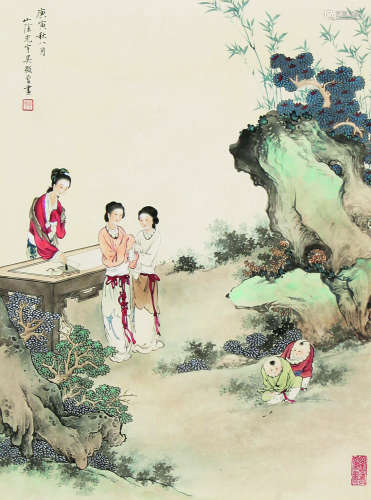 1908～1970 吴光宇 山水人物故事 立轴 纸本设色