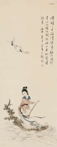 1896～1963 溥儒 海上仙槎图 立轴 纸本设色