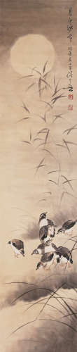 1906～1985 黄幻吾 月白沙寒 立轴 纸本设色