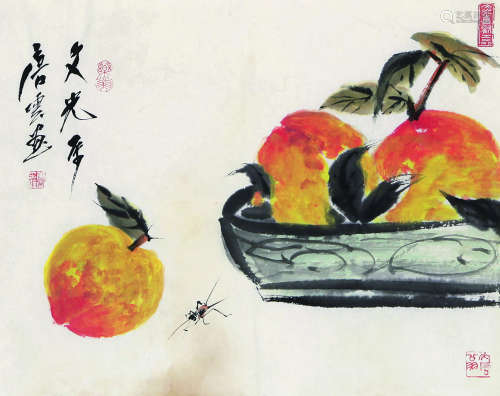 1910～1993 唐云 大寿图 软片 纸本设色