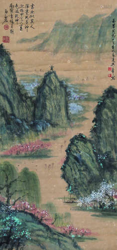 1907～1998 吴一峰 山水 立轴 纸本设色