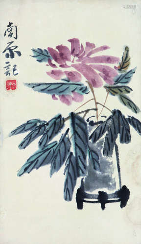 1913～1976 陈子庄 花卉 立轴 纸本设色