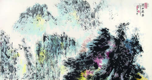 1921～2002 王麦秆 黄山览胜 镜心 纸本设色