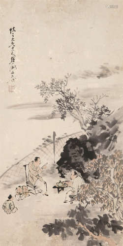 1791～1862 苏六朋 人物故事 镜心 纸本设色