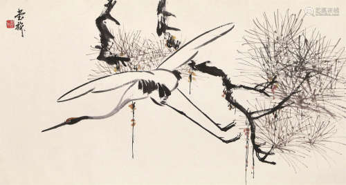 1900～1957 张书斺 松鹤 横轴 纸本设色