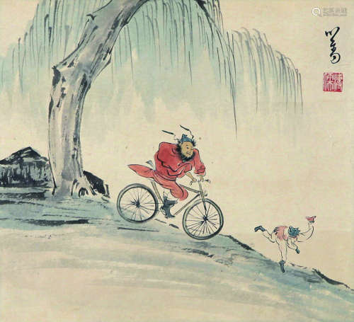 1896～1963 溥儒 钟馗 镜心 纸本设色