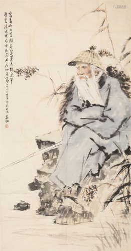 1904～1986 蒋兆和 渔翁 软片 纸本设色