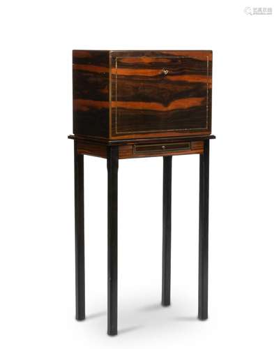 An Alfred Dunhill inlaid rosewood humidor on stand