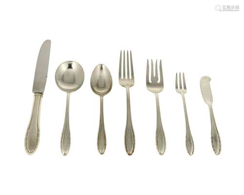 A Gorham "Lyric" sterling silver flatware service