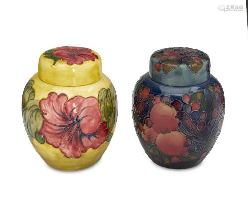 Two Moorcroft pottery ginger jars
