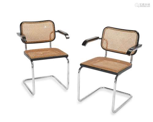 Two Marcel Breuer "Cesca" armchairs, for Gavani It...
