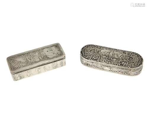 Two German sterling silver boxes