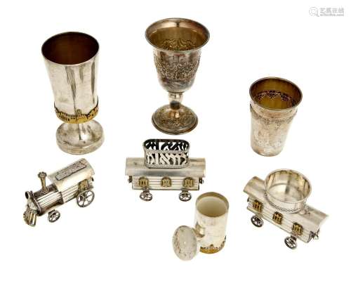 A group Israeli Judaica sterling silver items