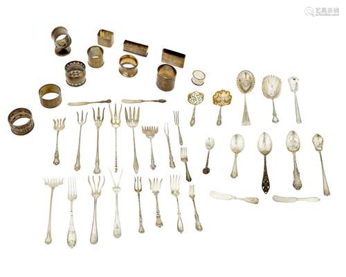 A group of sterling silver flatware