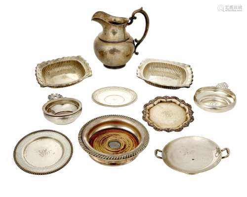 A group of sterling silver holloware