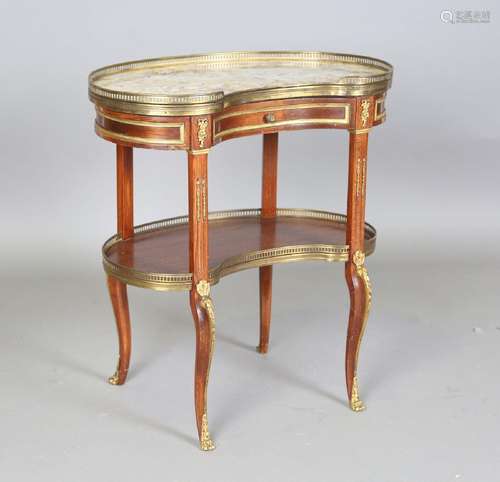 A 20th century French stained beech and gilt metal mounted t...