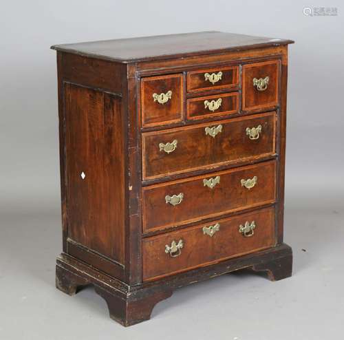 An early 20th century George I style walnut chest of drawers...